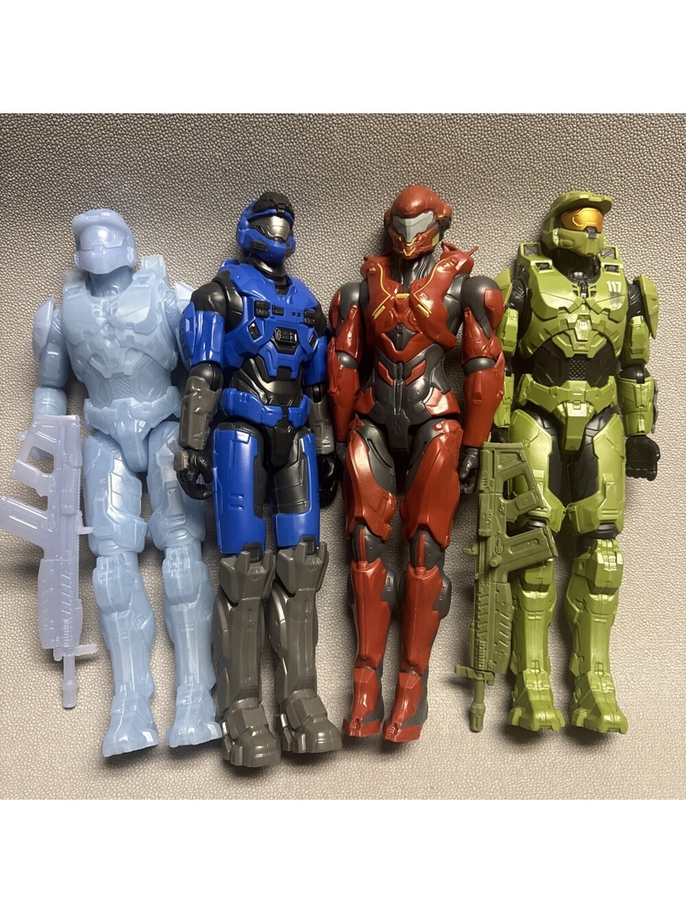 Wicked Cool Toys World of Halo Action Figures Lot Of 4 Master Chief Spartan 12”